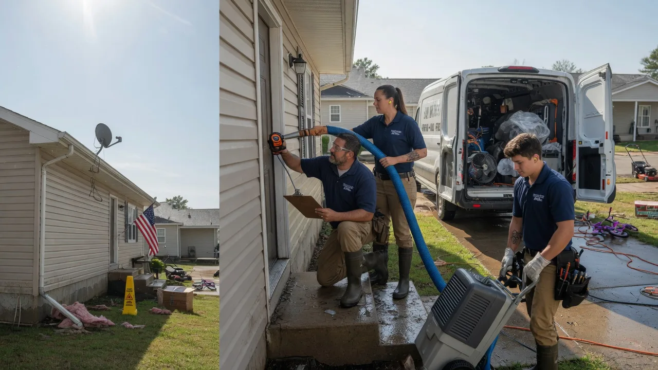 Ceiling Water Damage Restoration in Sandoval, IL near me